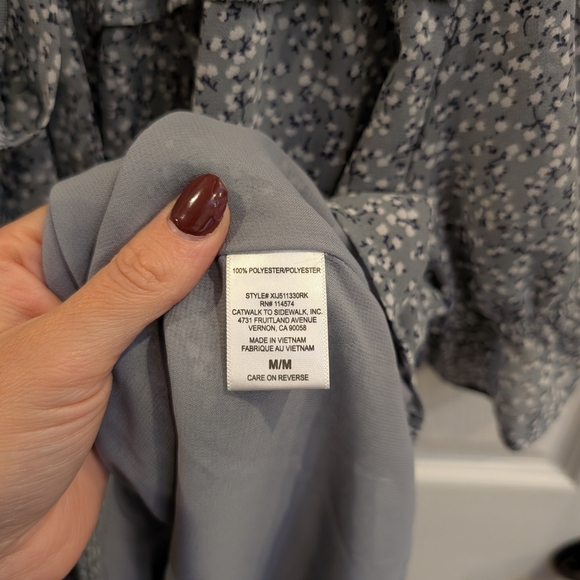 Pleione Gray Patterned Blouse - Picture 7 of 9